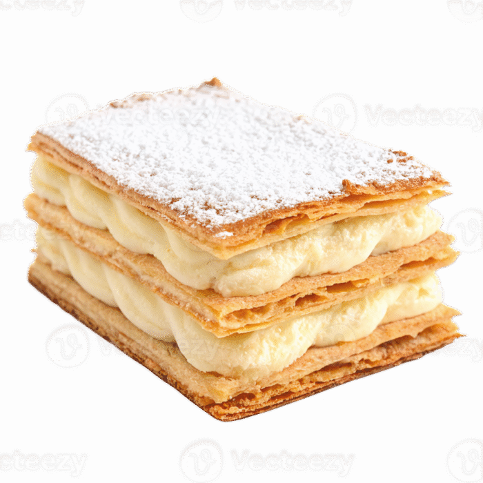 delicious-creamy-puff-pastry-dessert-with-powdered-sugar-topping-on-transparent-background-png